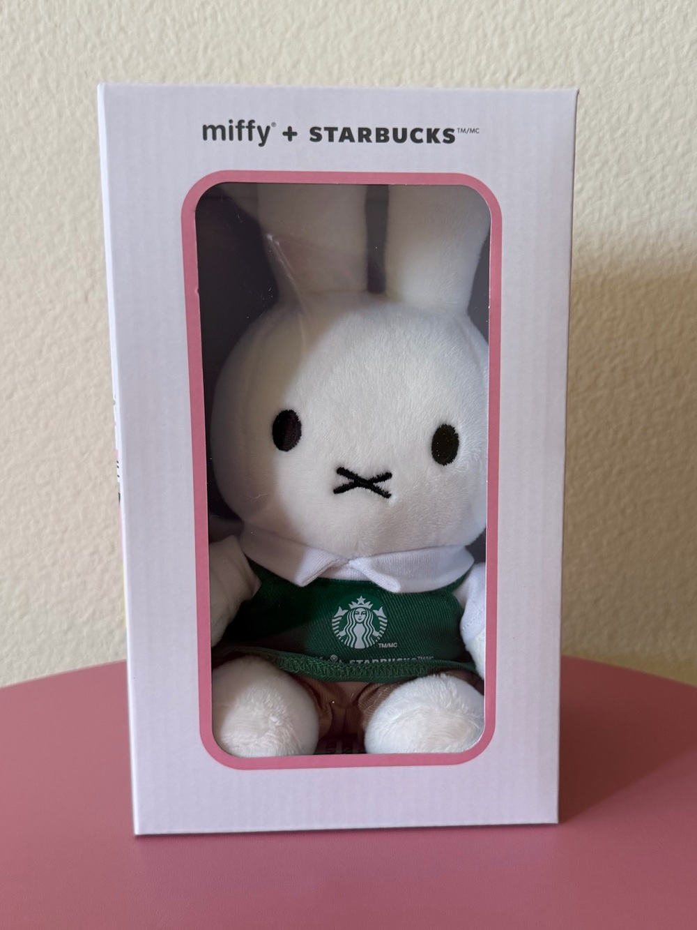 NIB Miffy x Starbucks 2026 (US) Boxed Plush Miffy wearing Green Apron